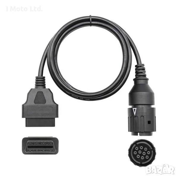 OBD2 10-Pin към 16-Pin Адаптер за BMW Мотоциклети, снимка 1