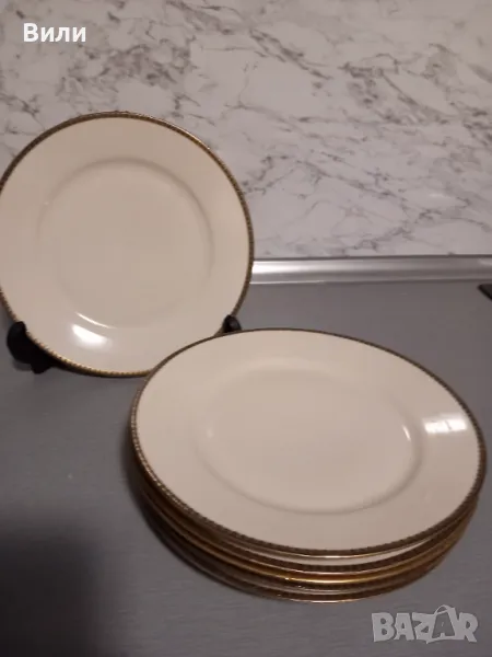 Красиви чинии от фин порцелан  и елегантен златен кант, снимка 1