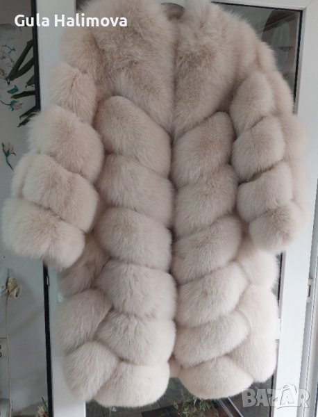 Дамско палто  100% лисица и естествена  телешка кожа , снимка 1
