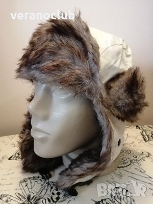 Зимна мъжка бяла шушлякова Ушанка, снимка 1