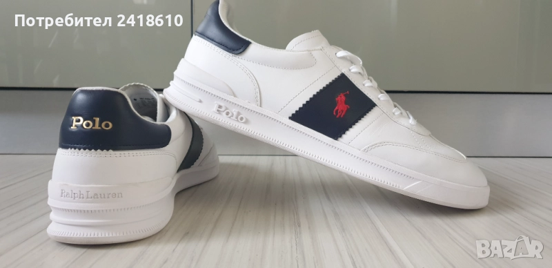 POLO Ralph Lauren Leather Mens Size 44/29 .5 см ОРИГИНАЛ! Мъжки кецове от  естествена кожа!, снимка 1