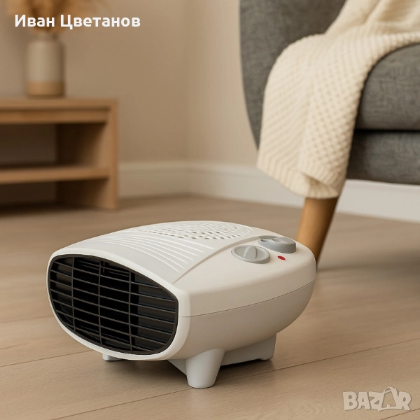 Отоплителна вентилаторна печка Voltz V51970E – 2000W, бял, снимка 1