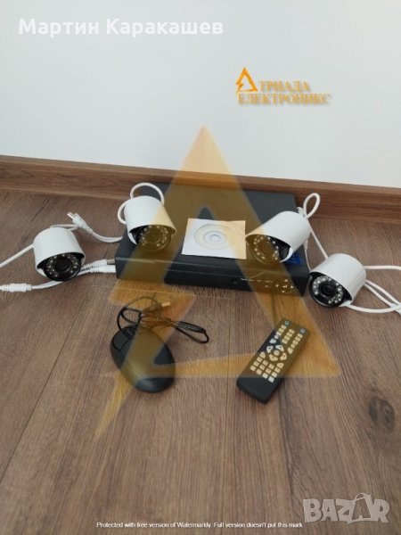 ВИДЕОНАБЛЮДЕНИЕ С 4 КАМЕРИ FULL АHD, снимка 1