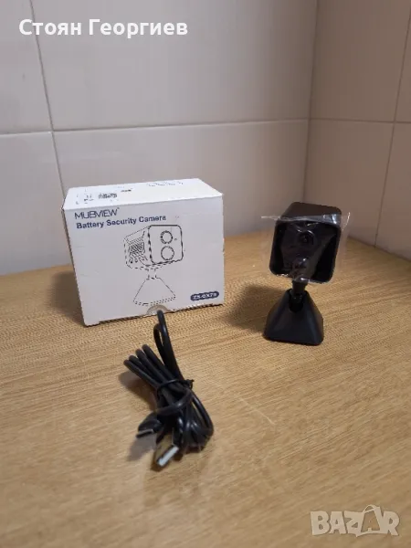  Камера MUBVIEW, 1080P безжична вътрешна WiFi камера, захранвана с батерии камера за наблюдение, снимка 1