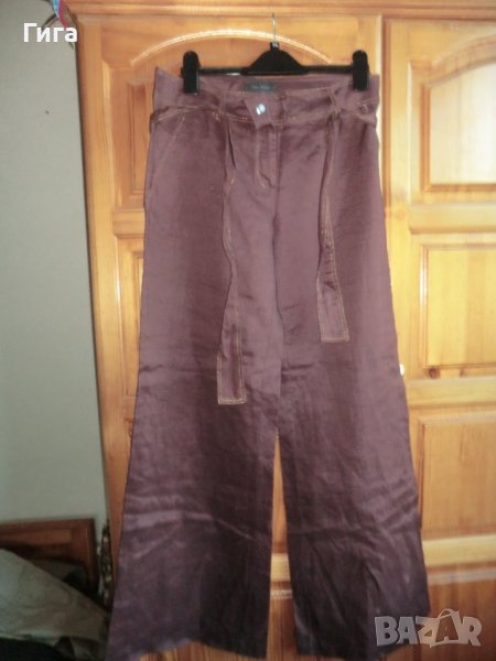 нов панталон с широки крачоли, цвят бордо, снимка 1