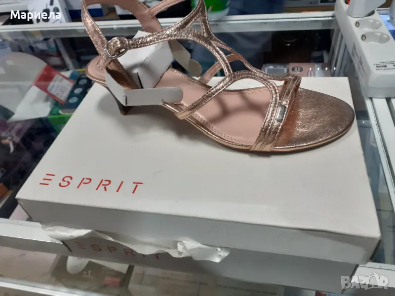 Последна бройка дамски сандали Esprit цвят шампанско розово , Нови дамски сандали 38 номер, снимка 1