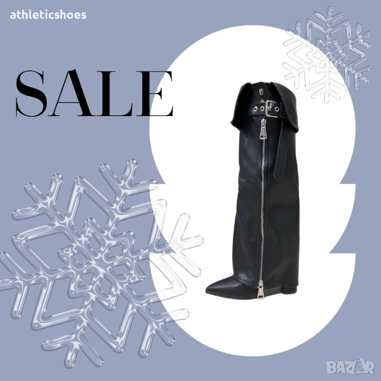 Дамски  високи ботуши на висок ток-ПРОМОЦИЯ, снимка 1