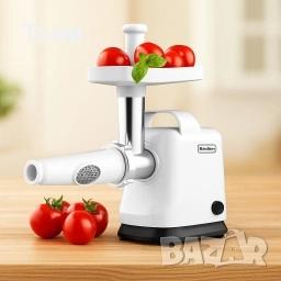Месомелачка, 800W, приставка за домати, ниско ниво на шум, бял, снимка 1