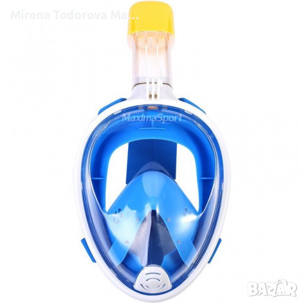 маска за гмуркане с шнорхел може да се постави и водоустоичив телефон или камера, снимка 1