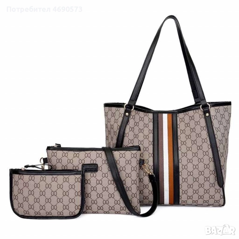 Елегантен комплект дамски чанти 3в1, снимка 1