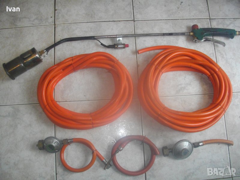 Газови:Горелка Хидроизолации Покриви 88 см-Пиезозапалване-PARKSIDE/Маркуч Нов 10м/8м/Редуцир Вентил, снимка 1
