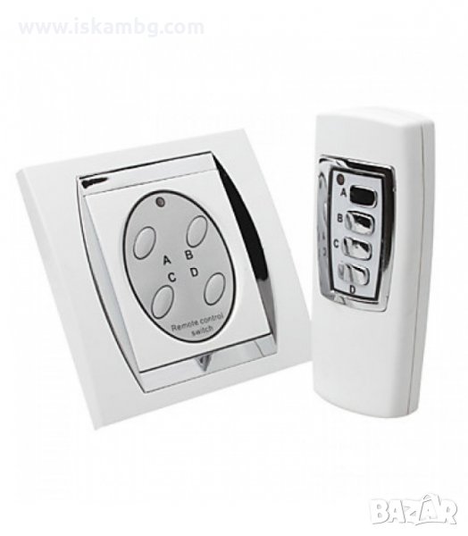 КЛЮЧ ЗА ОСВЕТЛЕНИЕ С ДИСТАНЦИОННО УПРАВЛЕНИЕ, С 1 И 4 КАНАЛА ЗА УПРАВЛЕНИЕ - код 0114, снимка 1