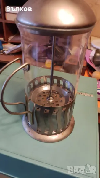 Стъклен стар чайник, снимка 1