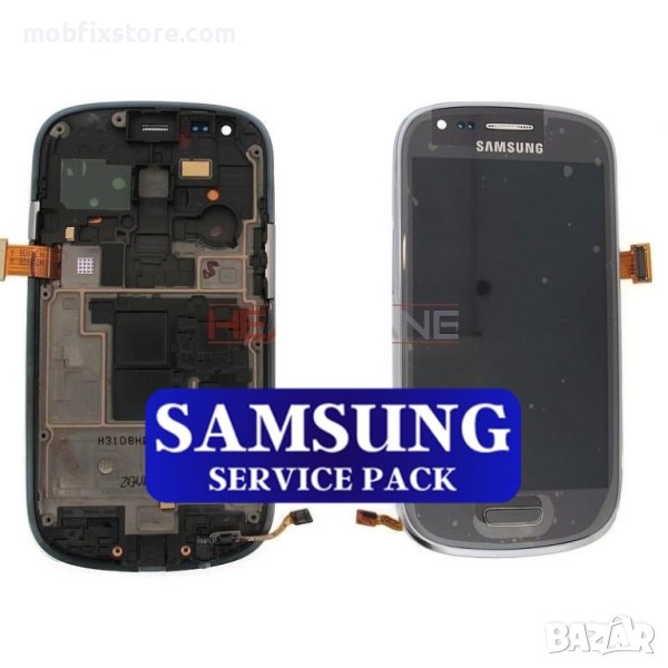 Оригинален дисплей с рамка за Samsung Galaxy S3 Mini / Service Pack, снимка 1