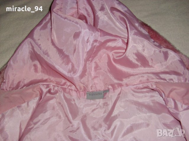 Розово яке с плетени ръкави и плетена качулка - изгодно., снимка 5 - Якета - 31243451