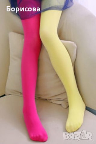 Двуцветен пролетно- есенен детски чорапогащник подходящ и за балет , снимка 4 - Други - 30207326