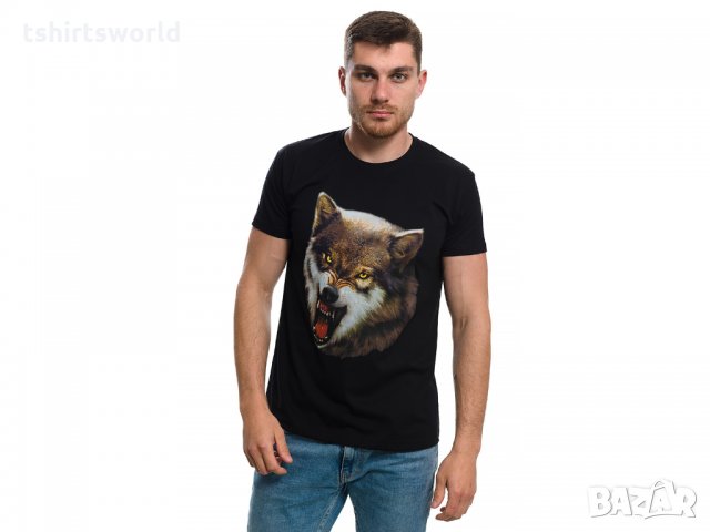 Нова мъжка тениска с дигитален печат Зъбат вълк, Серия Вълци, снимка 9 - Тениски - 27597329