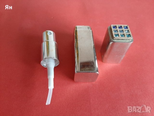  Английска Стара Метална Пръскалка за Парфюми с Камъни , снимка 4 - Други ценни предмети - 35613639