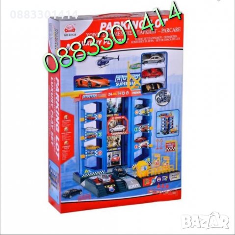 Паркинг комплект с 3 колички , снимка 2 - Коли, камиони, мотори, писти - 30837472