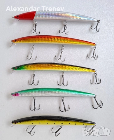 Морски воблери LINGYUE-15лв.сет от 5бр., снимка 7 - Такъми - 52296873