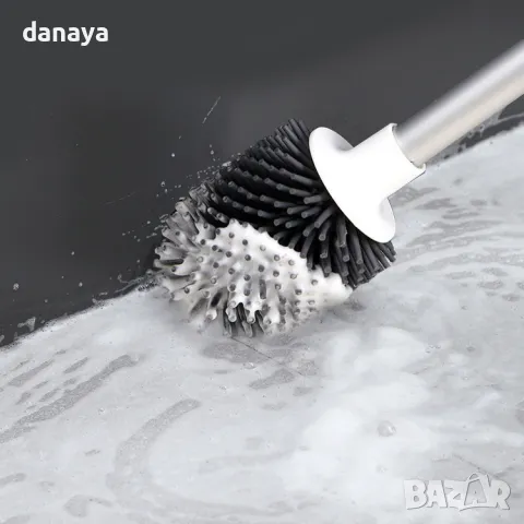 5515 WC силиконова четка за тоалетна чиния за стена, снимка 5 - Мопове, кофи, четки и метли - 48195767