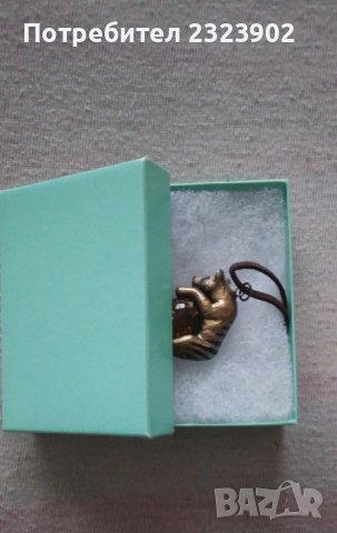 Тилацин тасманийски тигър вълк огърлица със скъпоценен камък в персонализиран цвят