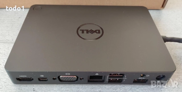 Докинг-станция Dell Dock WD15, USB-C, зарядно 130W, снимка 5 - Лаптоп аксесоари - 54266178