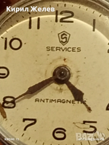 Стар механичен часовник дамски SERVICES ANTI-MAGNETIC работи за КОЛЕКЦИЯ 51500, снимка 5 - Антикварни и старинни предмети - 52332935