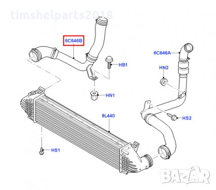 Маркуч турбо Ford Mondeo Galaxy S-max 2.2 TDCi 1739024, снимка 2 - Части - 35023744