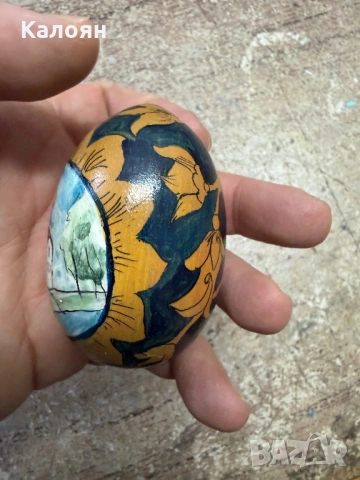 Дървено яйце, рисувано , снимка 2 - Картини - 54325271