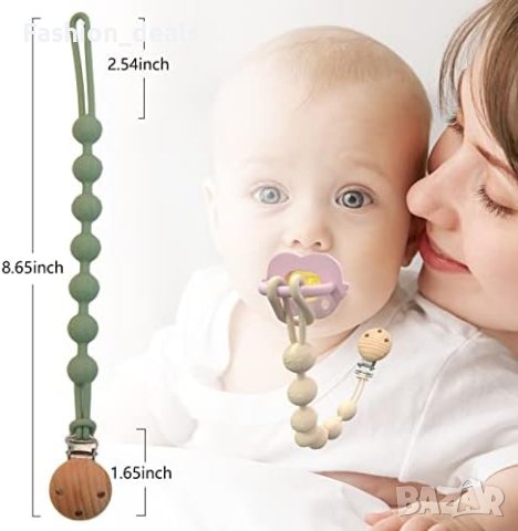 Нови Силиконови Верижки MumEZ за Залъгалки 2 броя - Безопасни и Хигиенични, снимка 2 - Други - 42874381