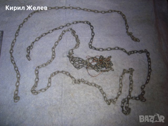 СТАРИННИ СТОМАНЕНИ СИНДЖИРЧЕТА ВЕРИЖКИ РЪЧНА РЯДКА РЕТРО ПЛЕТКА 30145, снимка 3 - Антикварни и старинни предмети - 37851490