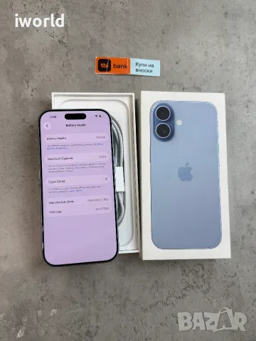 ГАРАНЦИЯ❗️iPhone 17 29€/мес 256GB Mist Blue КАТО НОВ❗️син , снимка 3 - Apple iPhone - 56208724