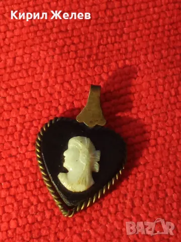 СТАРИННА КАМЕЯ ВИКТОРИАНСКИ СТИЛ БРОНЗОВ ОБКОВ МАЙСТОРСКА ИЗРАБОТКА РЕТРО БИЖУ ПЕНДАНТ 10875, снимка 6 - Антикварни и старинни предмети - 35664703