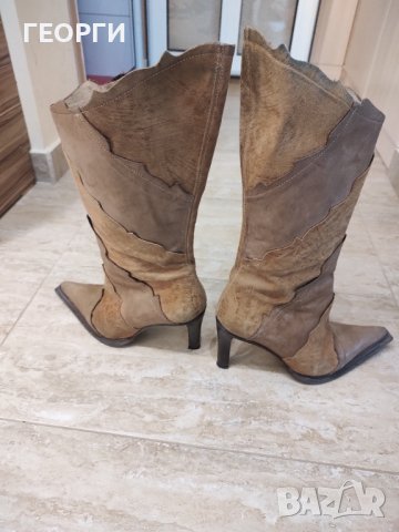Дамски испански ботуши от естествена кожа-by Pass, снимка 4 - Дамски ботуши - 38257310