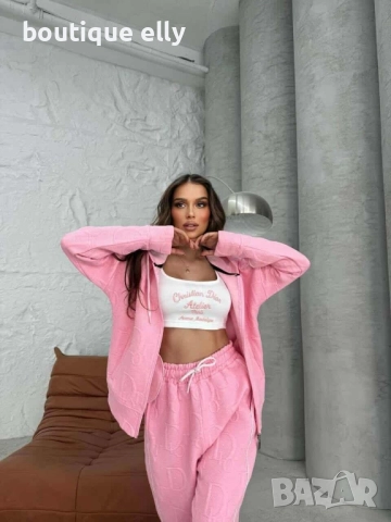 дамски комплект три части в розово и черно