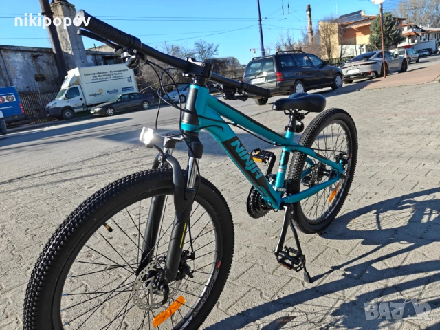 BG Алуминиев велосипед 24" NINJA син, снимка 7 - Велосипеди - 54334851