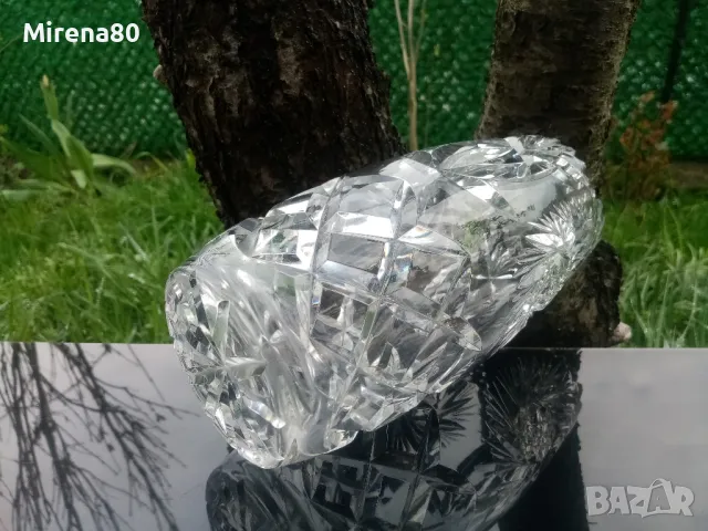 Голяма кристална ваза, снимка 4 - Вази - 49751877