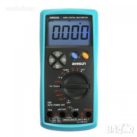 Дигитален Мултиметър ALLО​SUN , Мултицет с интерфейс EM6000 VAC/VDC | AAC/ADC | OHM | F| °C | Hz, снимка 4 - Други инструменти - 38677839