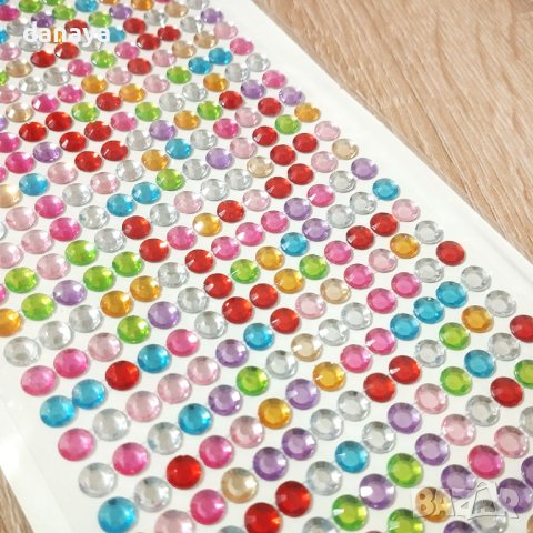 3998 Самозалепващи многоцветни камъчета за декорация, снимка 2 - Други - 42720866