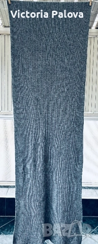 ZARA сив рипс шал XL топъл и супер модерен, снимка 4 - Шалове - 52979561