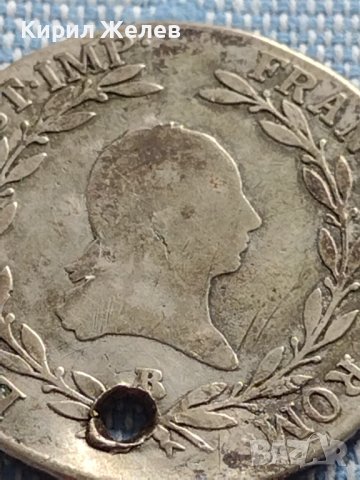 Сребърна монета 20 кройцера 1806г. Франц втори Кремниц Свещена Римска империя 12224, снимка 2 - Нумизматика и бонистика - 42887820