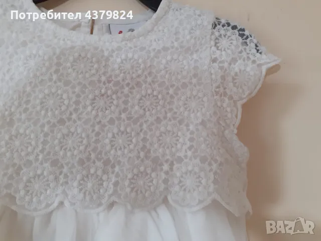 Нова немска официална бяла рокля р.116, снимка 3 - Детски рокли и поли - 49859943
