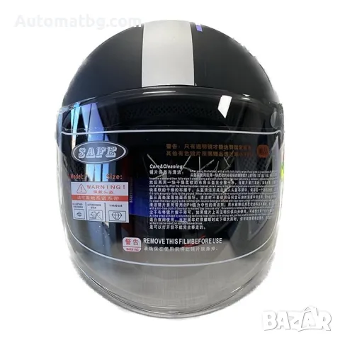 Каска Automat, За мотор, скутер и др, Черен мат, снимка 4 - Аксесоари и консумативи - 49043022