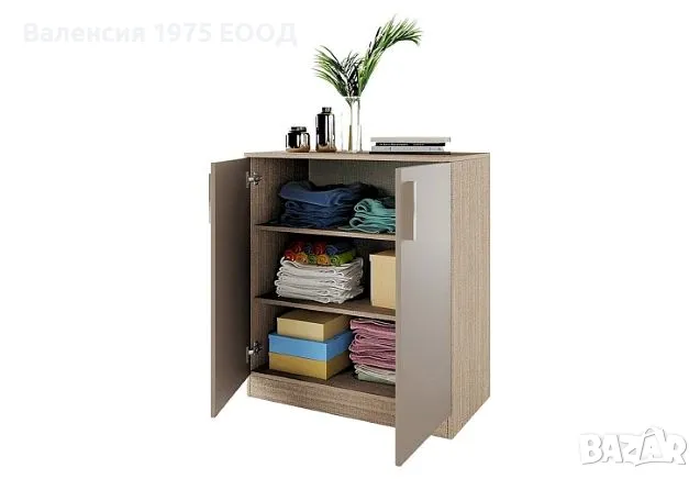 Скрин Сити 3009 дъб артисан или комбинация мока/ лате, снимка 7 - Скринове - 47352433