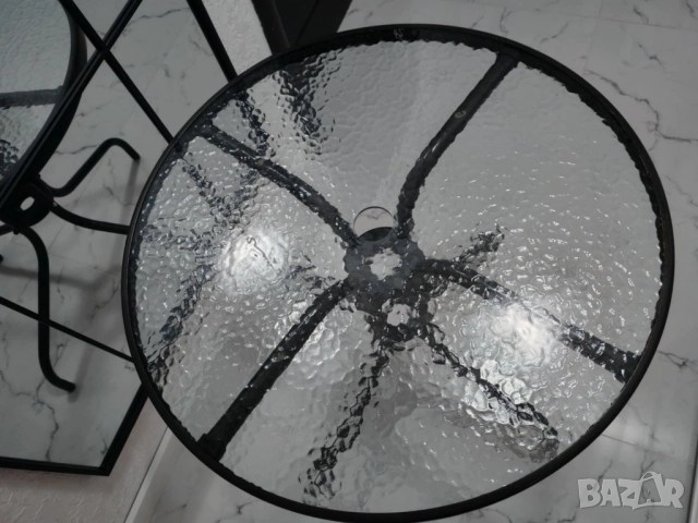 Градинска масичка със стъклен плот , снимка 2 - Маси - 52067108