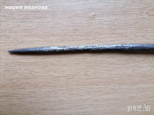 Старо ковано острие шиш шпага с дръжка от рог с тайник и корона, снимка 8 - Антикварни и старинни предмети - 53301078