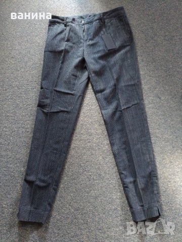 Оригинални TRU TRUSSARDI елегантни тъмно сини панталони Мр-р, снимка 5 - Панталони - 35377972