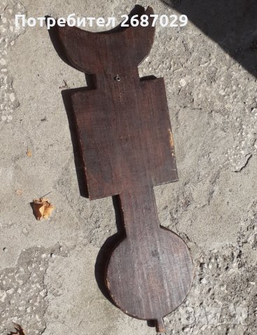 Кукери: 1 метър Кукер тотем фигура ДЪРВЕНО Абстрактно пано, пана, кукер пано, снимка 4 - Декорация за дома - 34248701