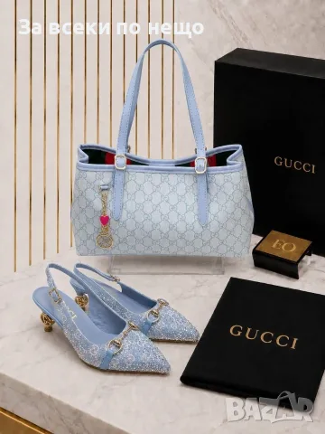Gucci Дамски Светло Сини Обувки На Ток Гучи - Различни Модели Код E146, снимка 5 - Дамски обувки на ток - 55800018